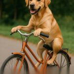 Dog on A bike create for free by MIcrossoft Co Pilot