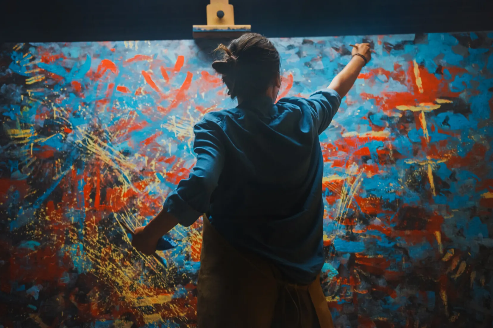 Person Creating Art